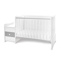 Letto MAXI PLUS NEW white+stone grey /Letto per bambini+mobiletto multifunzionale/